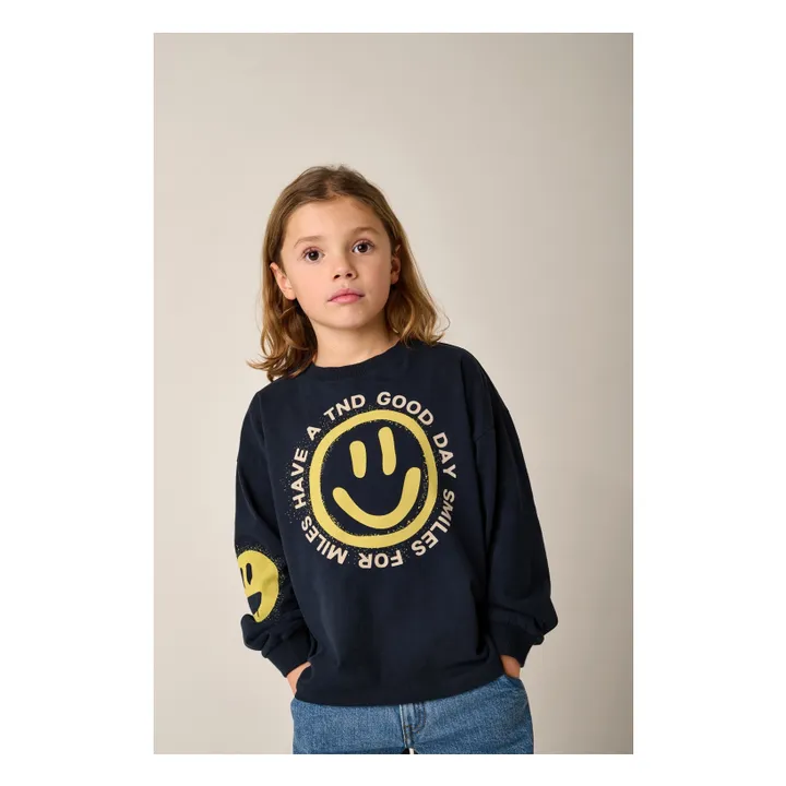 Camiseta Neptune de algodón ecológico | Azul oscuro- Imagen del producto n°1