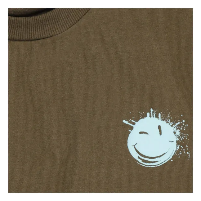 T-shirt Surface Coton Recyclé | Brun kaki