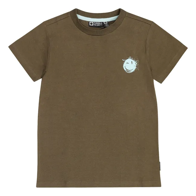 T-shirt Surface Coton Recyclé | Brun kaki