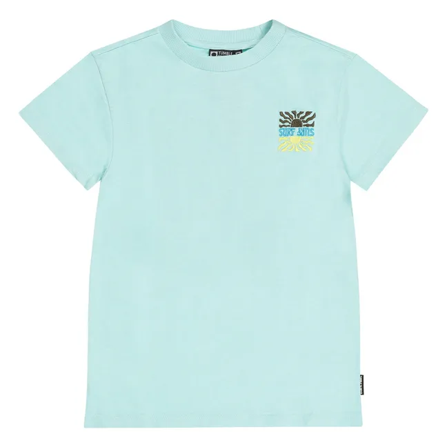Camiseta de algodón ecológico Reef Sunset | Azul Pálido