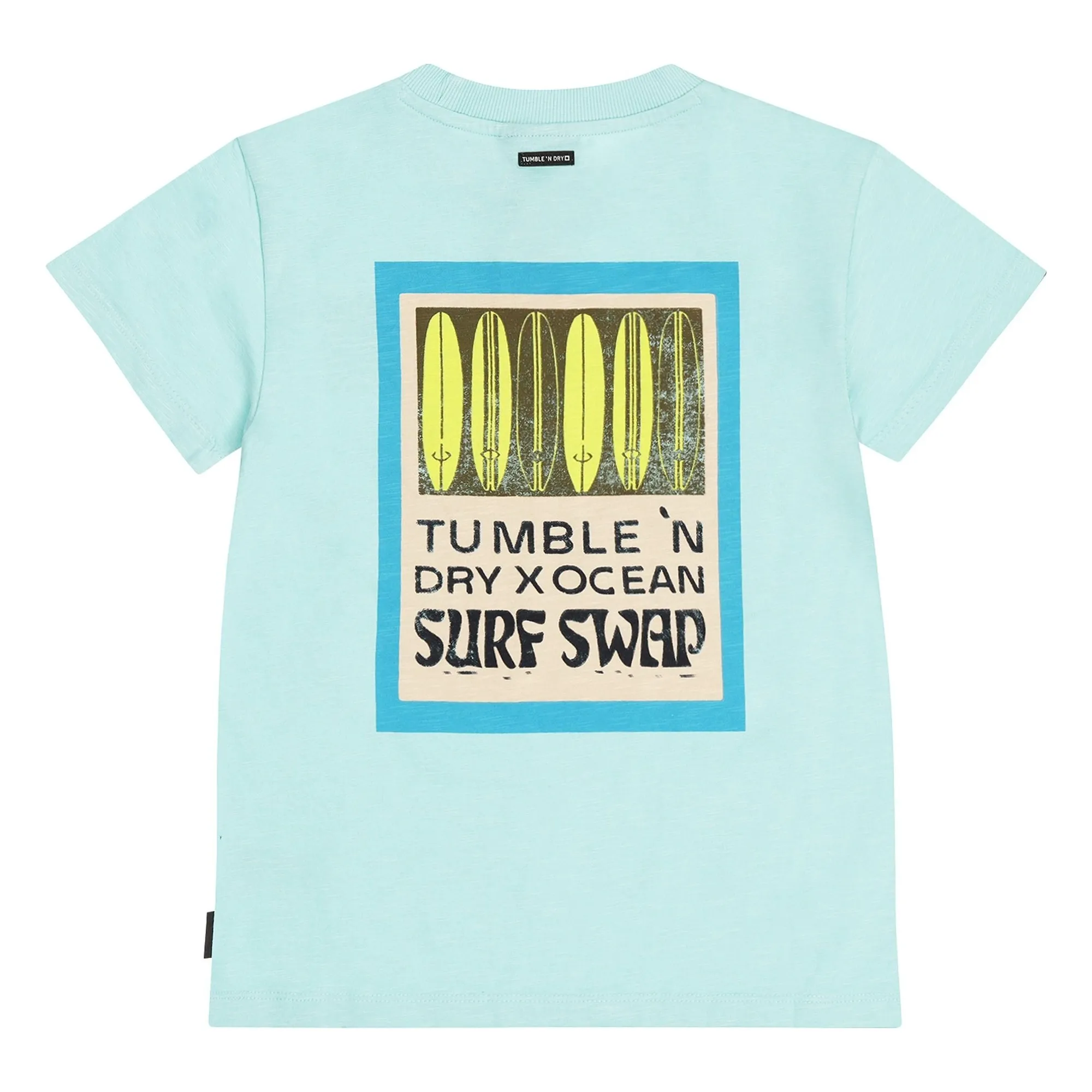 Tumble N'dry Pale Blue Reef Sunset Organic Cotton T-Shirt