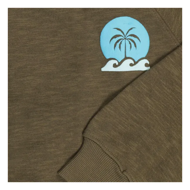 Sudadera de algodón orgánico High Tide | Marrón Kaki