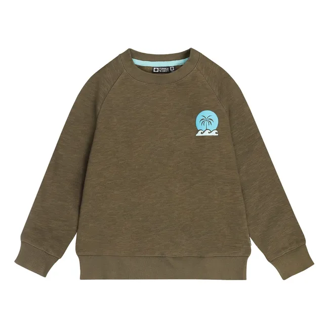 Sudadera de algodón orgánico High Tide | Marrón Kaki