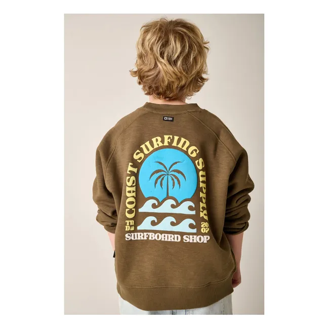 Sudadera de algodón orgánico High Tide | Marrón Kaki
