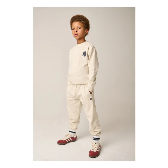 Oversize Seashore organic cotton sweatshirt | Heather white