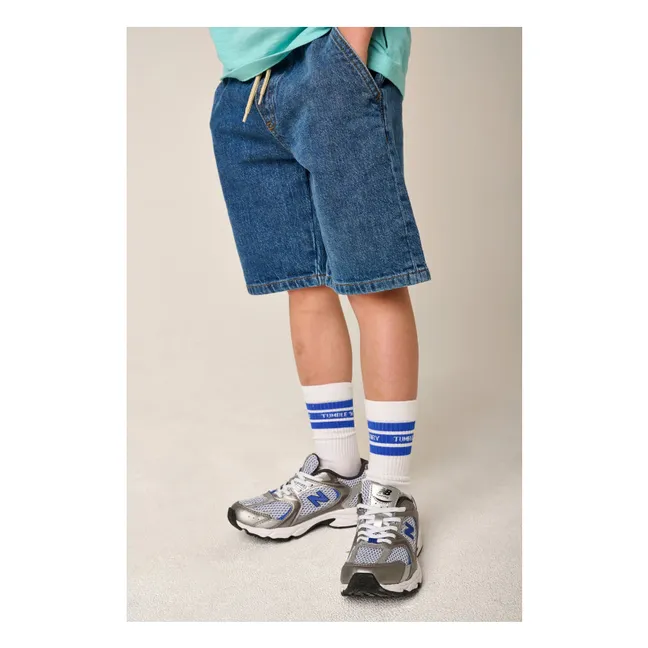 Pantalones cortos vaqueros de cordón Juan | Azul oscuro