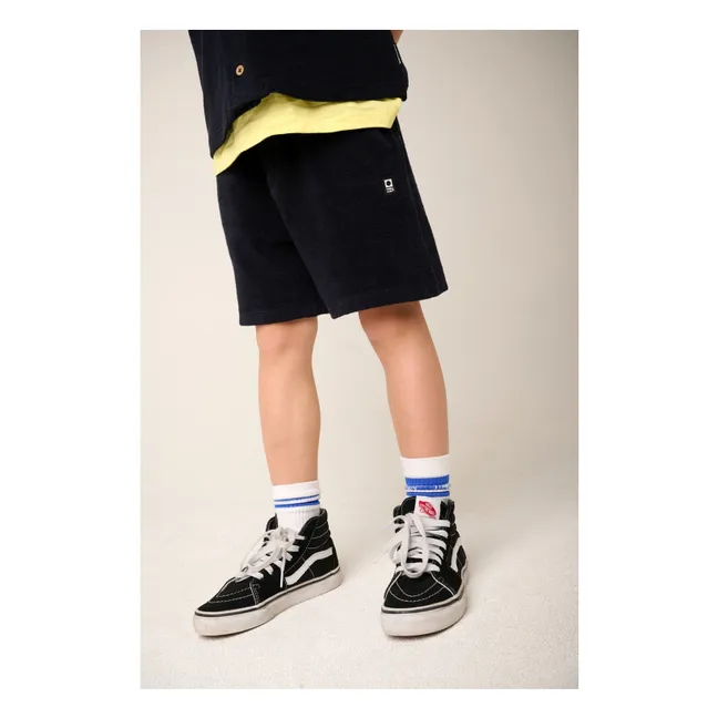 Short Coastline Eponge Coton Bio | Bleu foncé