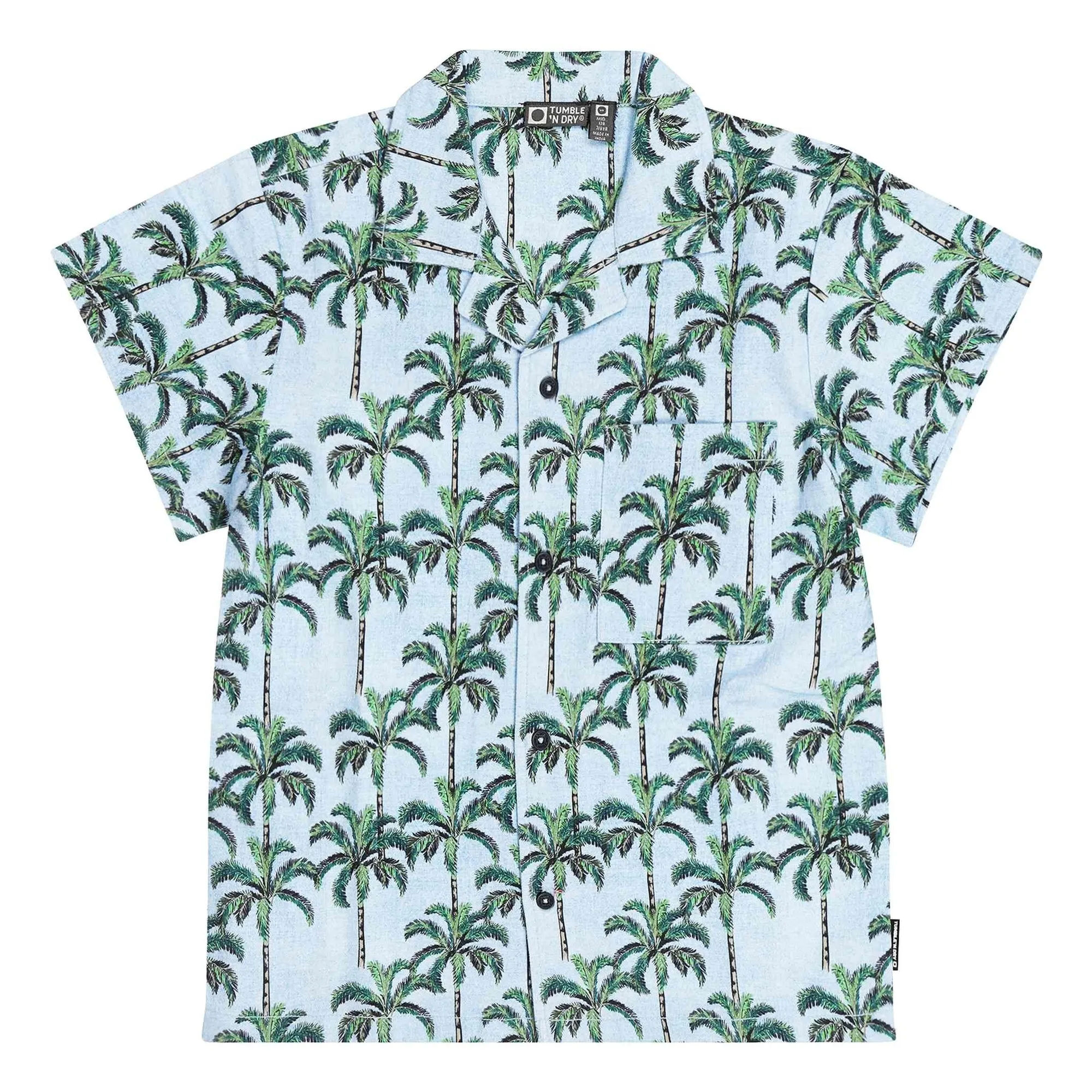 Tumble N'dry Pale Blue Palm Island Shirt