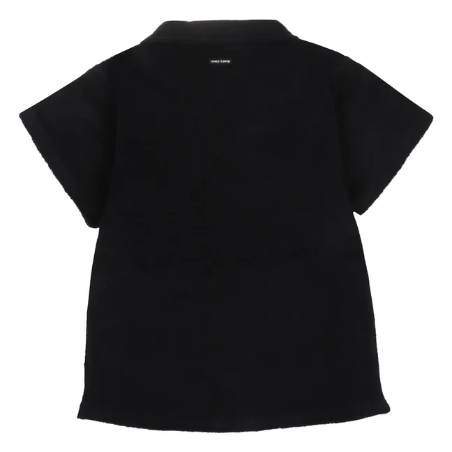 Camiseta de rizo de algodón orgánico Coastal | Azul oscuro