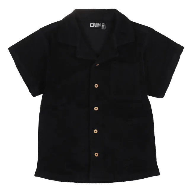 Camiseta de rizo de algodón orgánico Coastal | Azul oscuro