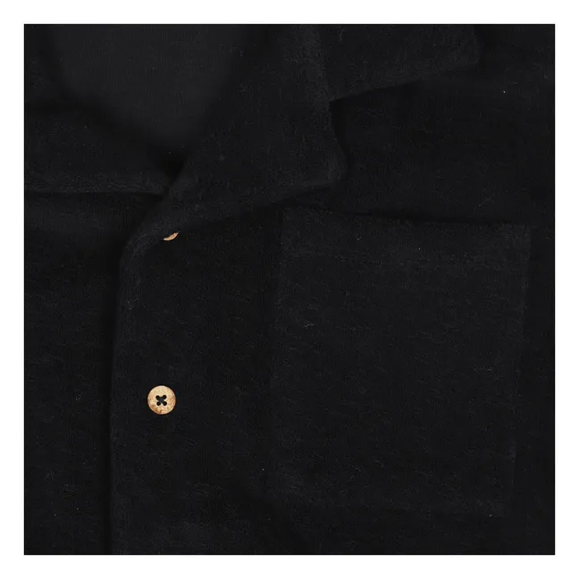Camiseta de rizo de algodón orgánico Coastal | Azul oscuro