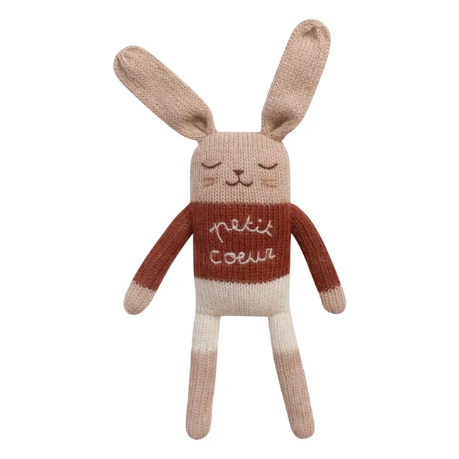 Doudou Lapin Petit Cœur | Beige