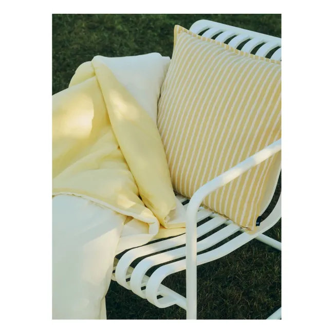 Coussin rayé Terrazza | Jaune