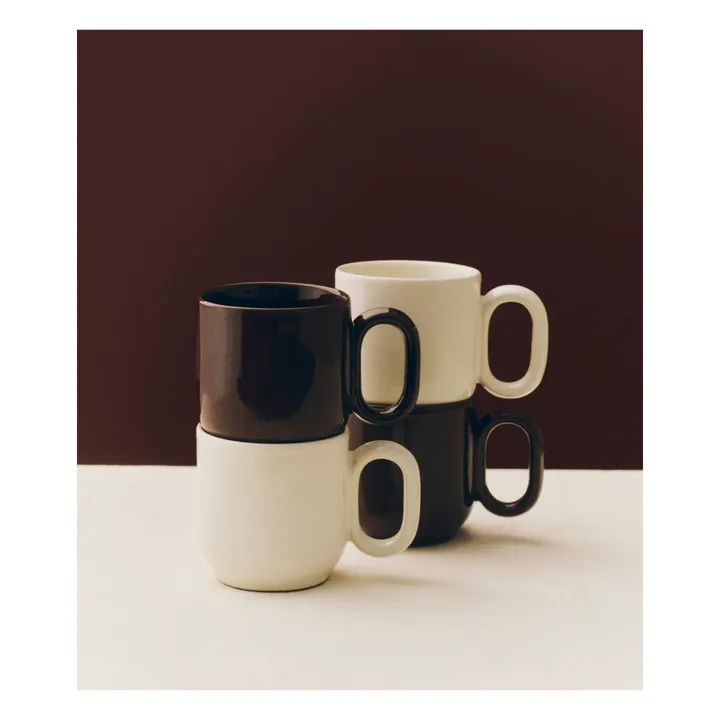 Barro terracotta cups - Set of 2, Rui Pereira | Burgundy- Product image n°1