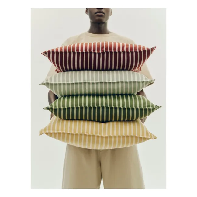 Terrazza striped cushion | Yellow