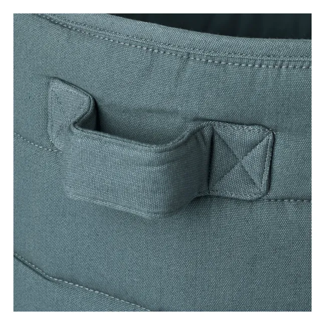 Lia Organic Cotton Storage Basket | Grey blue