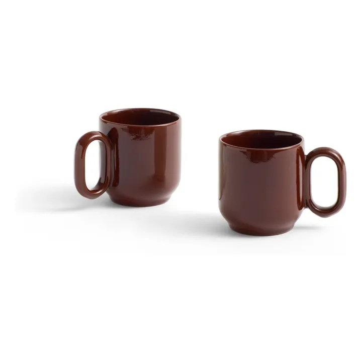 Barro terracotta cups - Set of 2, Rui Pereira | Burgundy- Product image n°0
