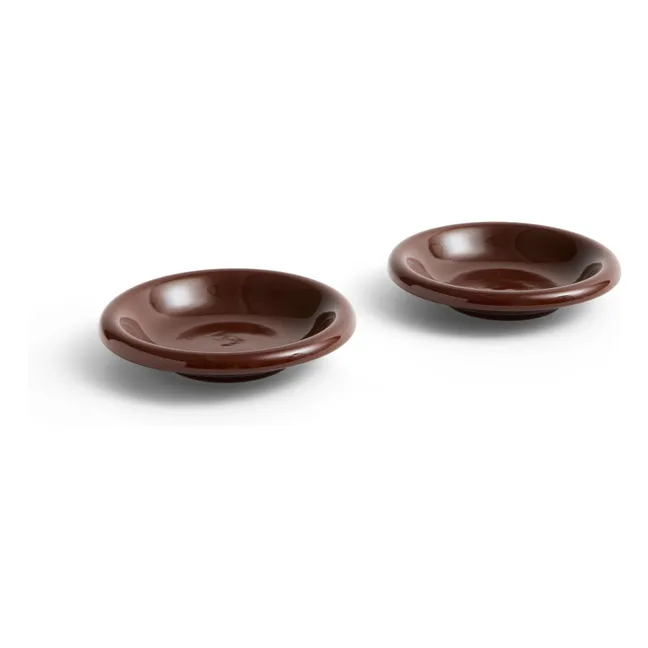 Barro terracotta soup plates - Set of 2, Rui Pereira  | Burgundy