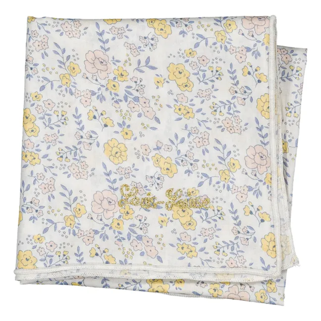 Flowered Scarf | White