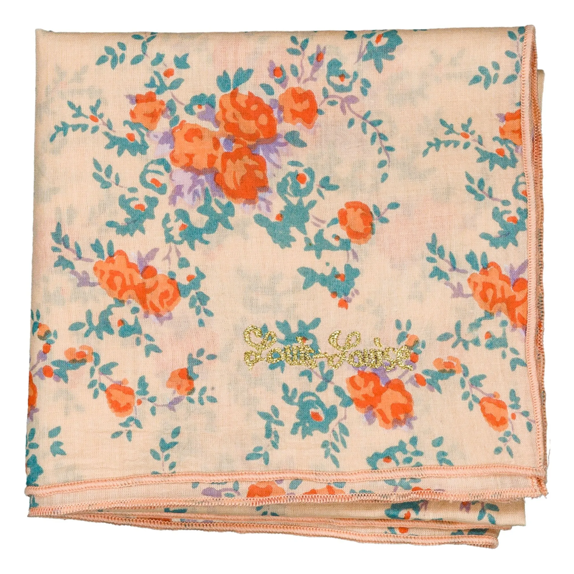 Louis Louise Beige Pink Bouquets Scarf