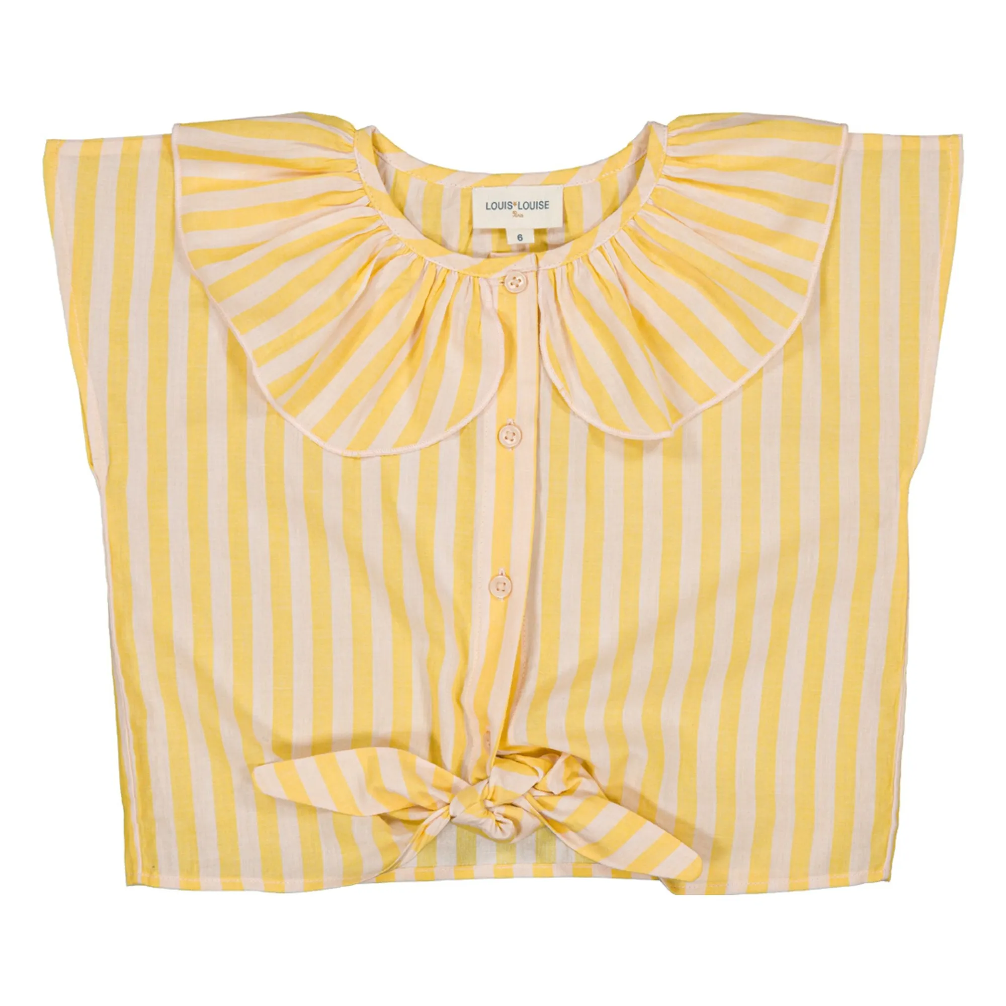 Louis Louise Yellow April Striped Blouse