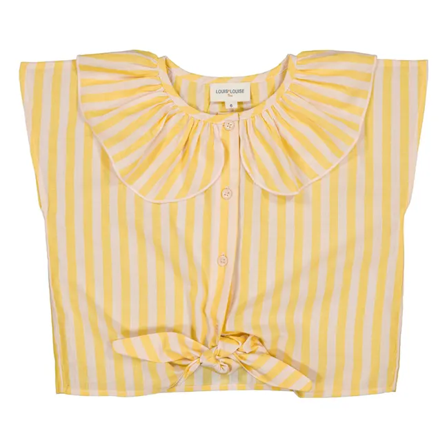 Abril blusa de rayas | Amarillo