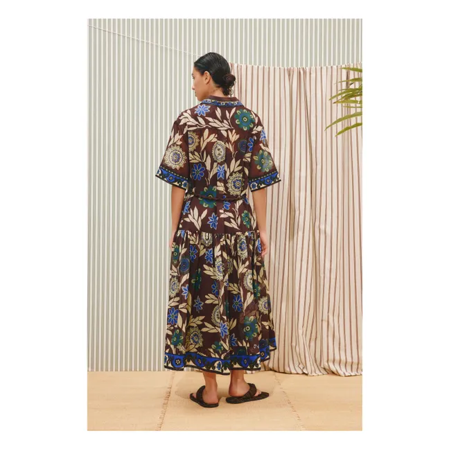 Robe Jasper Soie et Coton | Chocolat