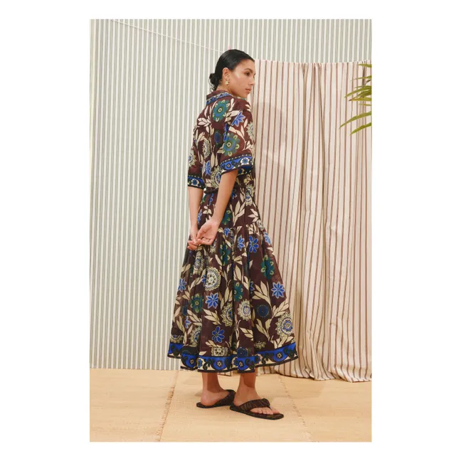 Vestido Jasper de seda y algodón | Chocolate