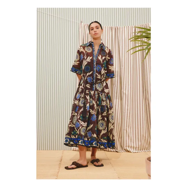 Robe Jasper Soie et Coton | Chocolat