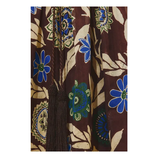 Vestido Jasper de seda y algodón | Chocolate