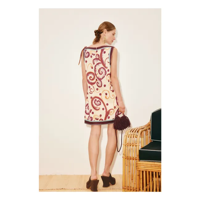 Vestido Wilson de seda y lino | Marfil