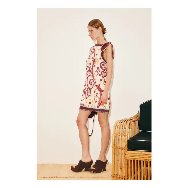 Vestido Wilson de seda y lino | Marfil