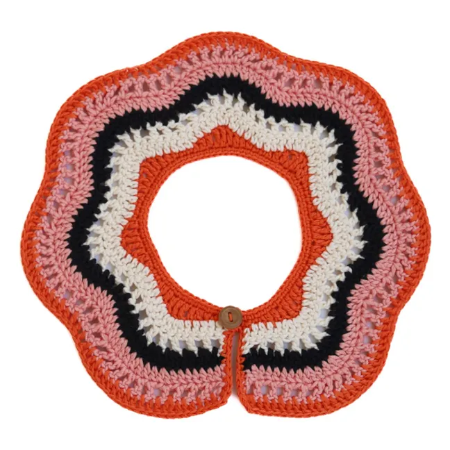 Cuello desmontable de ganchillo Isabelle | Rosa