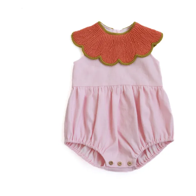 Cordelia Linen romper | Pink