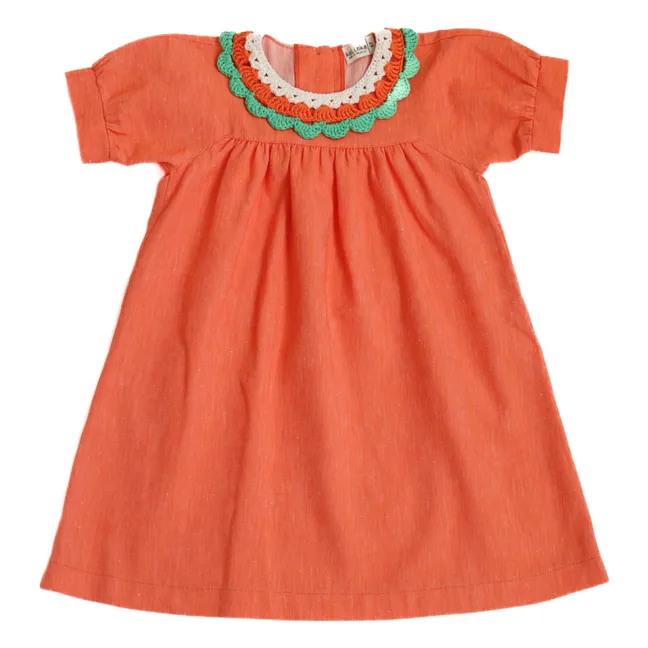 Amalia Linen Dress | Orange