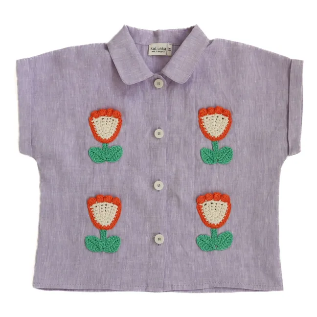 Mila Linen shirt | Mauve