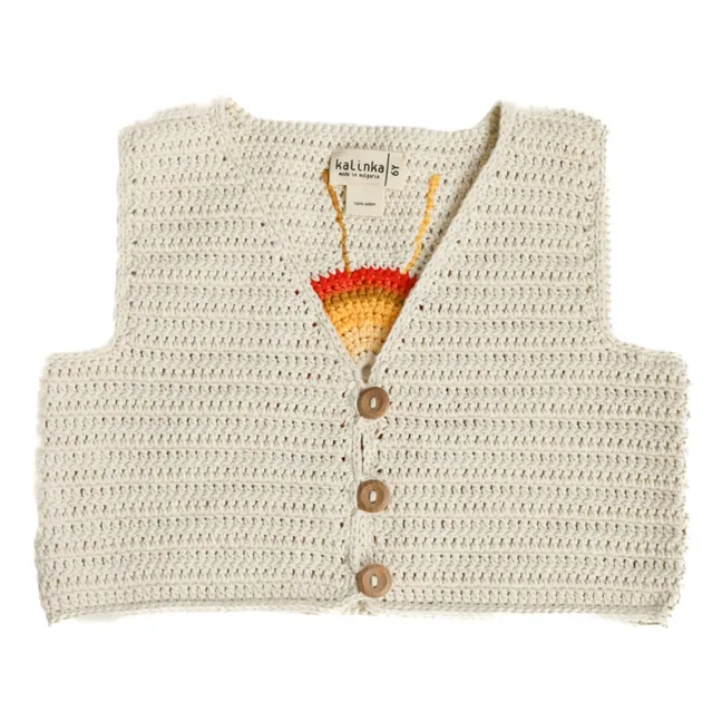 Gilet Sans Manches Sahara Crochet | Ecru