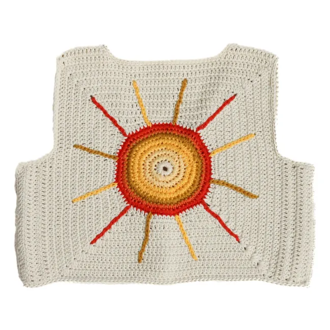 Sleeveless Sahara Crochet Vest | Ecru