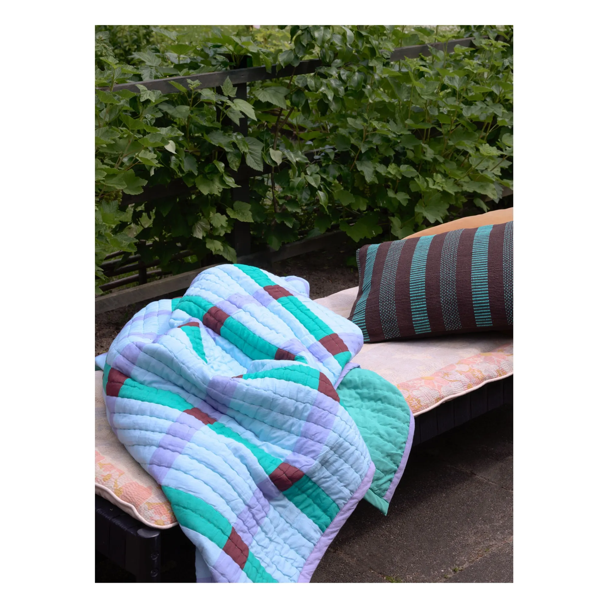 Plaid en coton Tento | Bleu- Image produit n°4