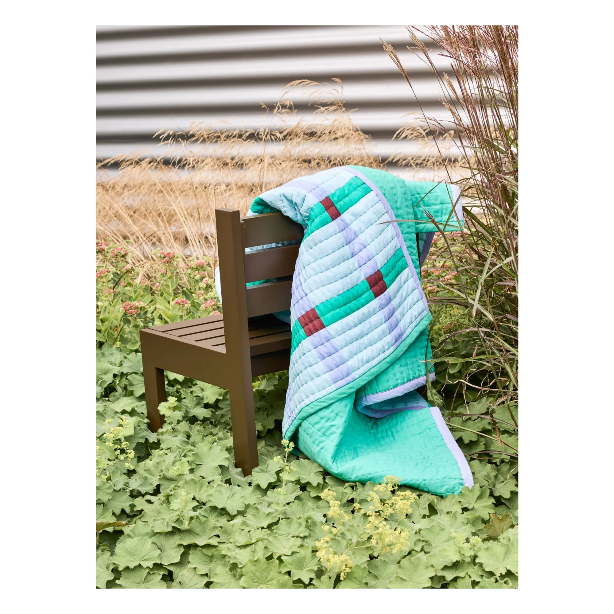 Plaid en coton Tento | Bleu- Image produit n°2