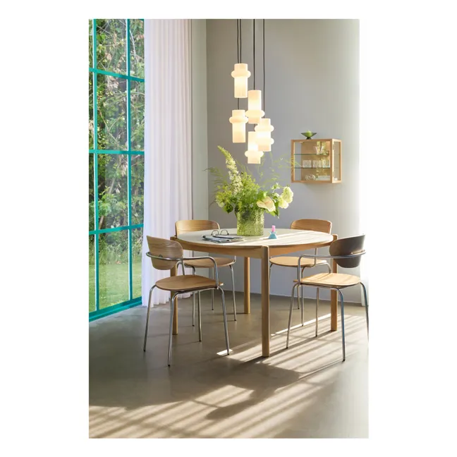 Suspensions en verre Pilule bas | Blanc