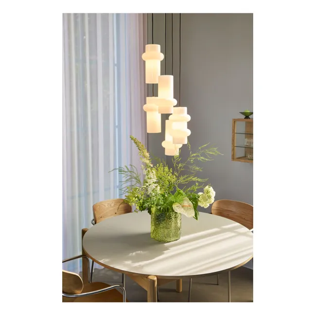 Suspensions en verre Pilule bas | Blanc