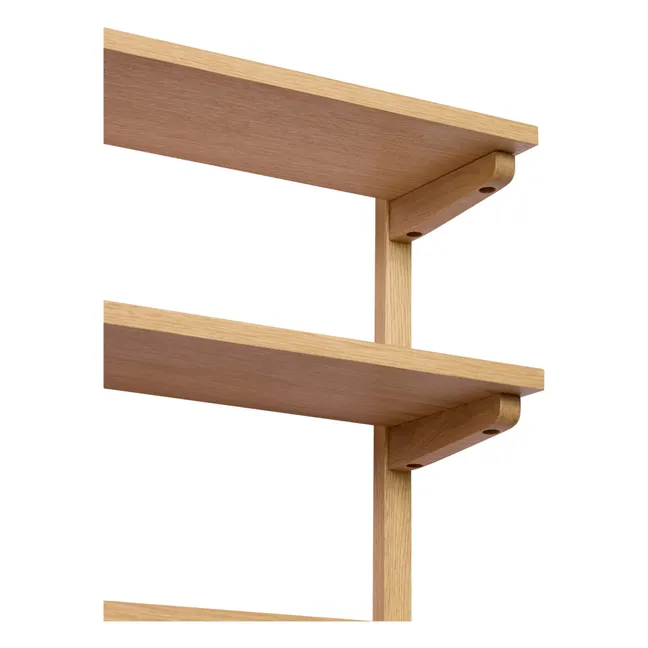 Long oak shelf