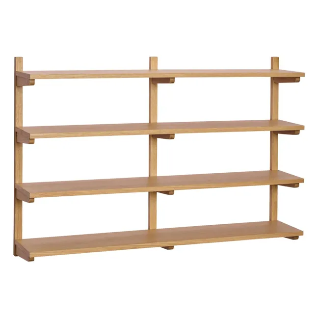 Long oak shelf