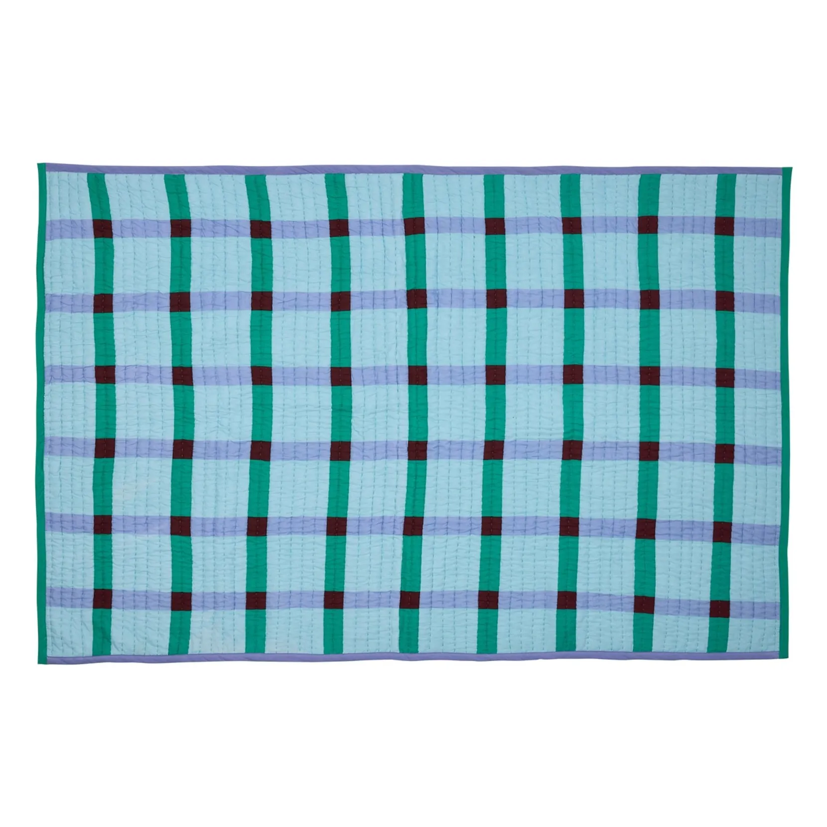 Plaid en coton Tento | Bleu- Image produit n°0