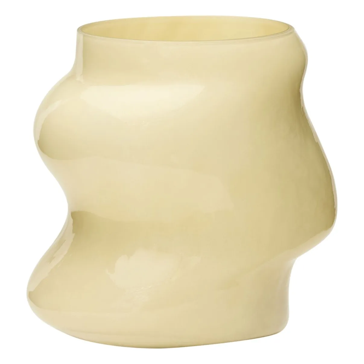 Hübsch Pale Yellow Lote Vase