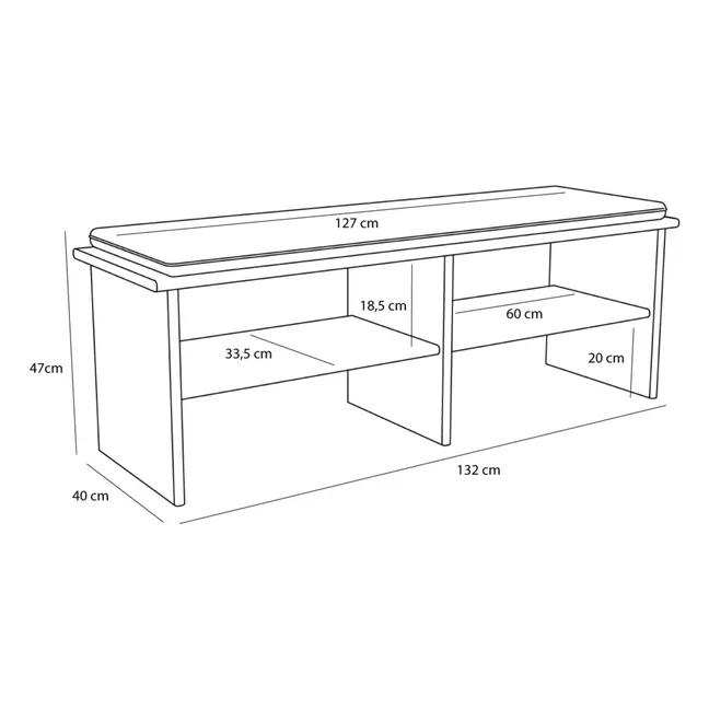 Banc en chêne Layer