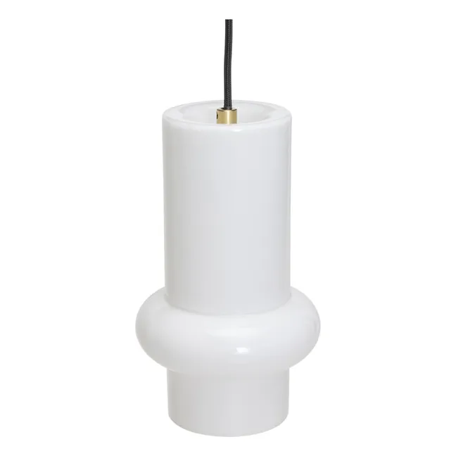 Suspensions en verre Pilule bas | Blanc