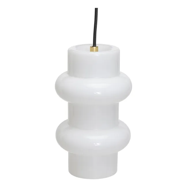 Suspensions en verre Pilule double | Blanc