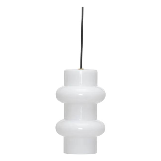 Suspensions en verre Pilule double | Blanc
